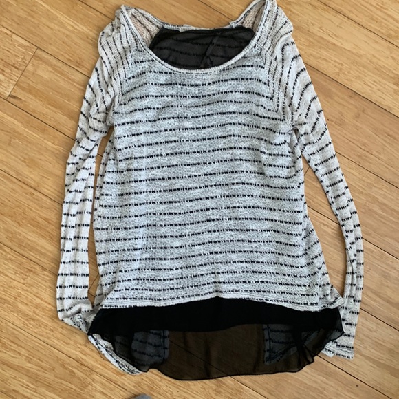 Peyton Jensen Sweater with black sheer back- worn once! - Picture 2 of 5